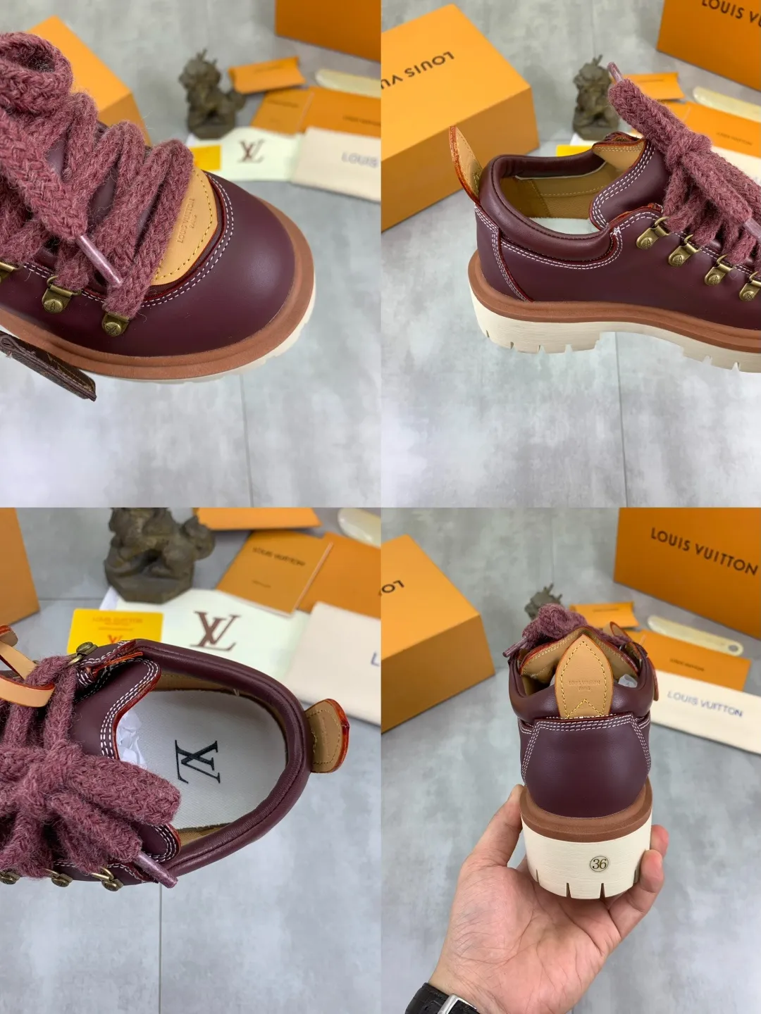 Men's shoes 💰P680 new LV | Louis Vuitton 🧡💚2025 autumn and winter new models, top version ⚠️ The counter features the latest LV REMIX lace-up mountaineering derby shoes, new hard goods 🆕 ❥BS purchasing level! Full of high-end feel! A popular model among bloggers at home and abroad, it’s retro and fashionable, and looks stunning on your feet! Mainly recommended models on the official website★ ━━━━━ ЅᏇєєt ━━━━━ ▪️Upper: top-grade first-layer cowhide ▪️Lining: imported sheepskin ▪️Outsole: original open-molded TPU non-slip outsole ▪️Sole height: 3.5cm ▪️Shoe size: Women 35-41 (41 customization is not returnable) Male 39-45 (46 customized, non-refundable)